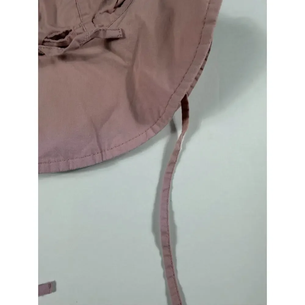 Polarn O. Pyret Dusty Rose Cotton Sun Hat 4–9 Months Chin Strap